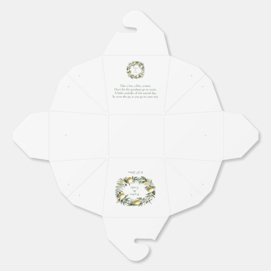 Mediterrane Zitrone und Oliven Nimm me Zuhause Lef Geschenkschachtel (Ungeklappt)