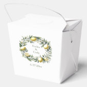 Mediterrane Zitrone und Oliven Nimm me Zuhause Lef Geschenkschachtel (Rückseite)