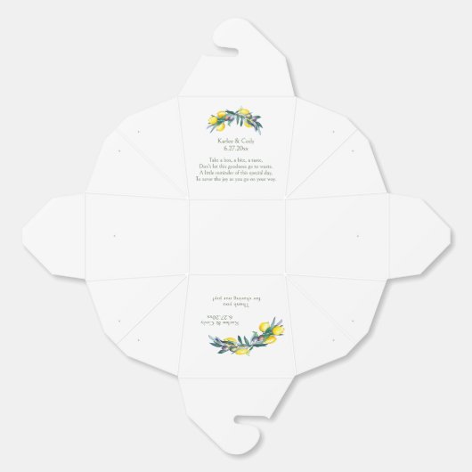 Mediterrane Zitrone und Oliven Nimm me Zuhause Lef Geschenkschachtel (Ungeklappt)