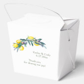 Mediterrane Zitrone und Oliven Nimm me Zuhause Lef Geschenkschachtel (Rückseite)