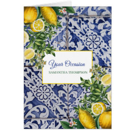 Mediterrane Zitronen Sommer Portugiesische Fliesen