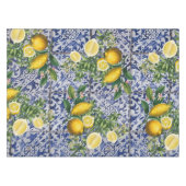 Mediterrane Zitronen Sommer Portugiesische Fliesen Tischdecke (Vorderseite (Horizontal))
