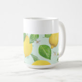 Mediterrane Zitronen und Oliven Küche Kaffee Tasse (VorderseiteRechts)