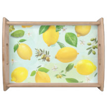 Mediterrane Zitronen und Oliven Küche Serviertable