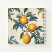Mediterrane Zitronenfrüchte Notizblock (Rückseite)