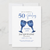 Mediterranean 50 & Fabulous Birthday Party Einladung (Vorderseite)