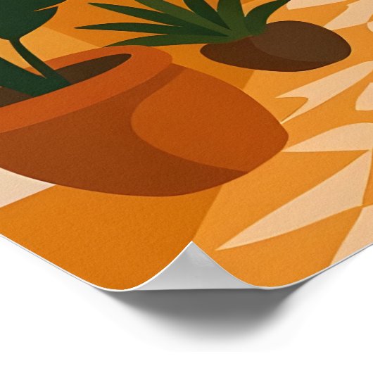 Mediterranean Arched Garden View Wall Art Poster (Ecke)