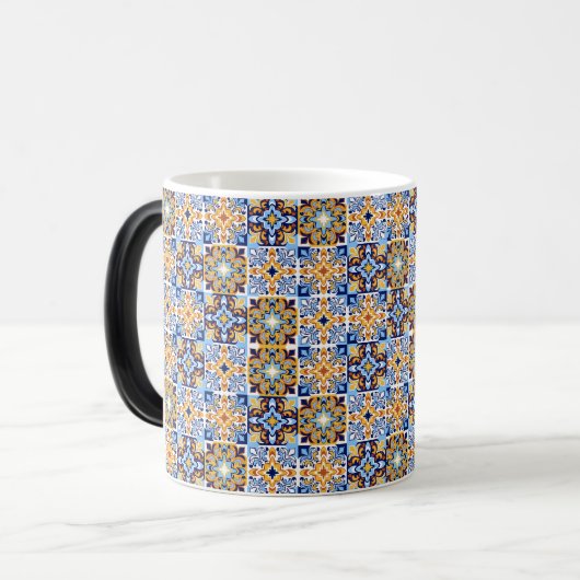  Mediterranean blue &brown Mug Verwandlungstasse (Vorderseite Links)