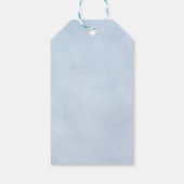 Mediterranean Blue & Lemon Wedding Geschenkanhänger (Rückseite)