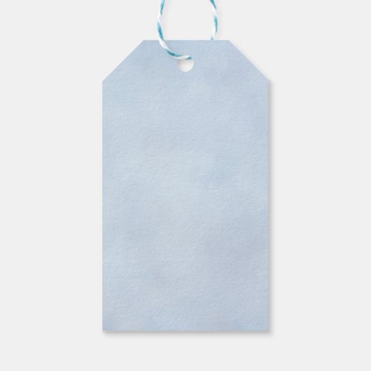 Mediterranean Blue & Lemon Wedding Geschenkanhänger (Rückseite)