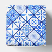 Mediterranean Blue Tile Lemon Vielen Dank für Ihre Geschenkschachtel (Oben)