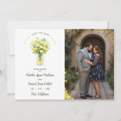 Mediterranean Cheerful Floral Arrangement Lemons Save The Date (Vorderseite)
