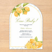 Mediterranean Ciao Baby Italienische Lemon Babydus Acryleinladungen (Vorderseite)