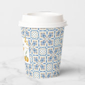 Mediterranean Citrus Baby Shower Pappbecher (Rückseite)