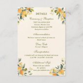 Mediterranean Citrus Botanical Wedding Begleitkarte (Vorderseite)