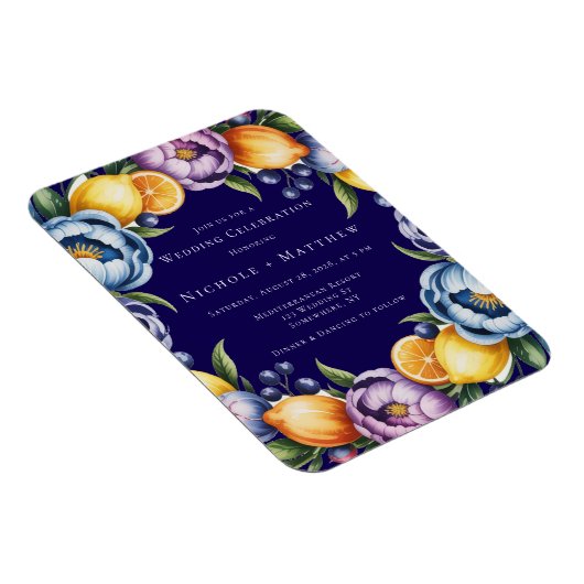 Mediterranean Citrus Bouquet Wedding Magnet (Rechte Seite)