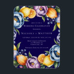 Mediterranean Citrus Bouquet Wedding Magnet<br><div class="desc">Fügen Sie Ihrem Hochzeitsquartier eine frische, romantische Touch mit diesem lebendigen, floralen Design aus Aquarell hinzu. Dieses elegante Bouquet mit handbemalten Zitronen, Orangen, Heidelbeeren und blühenden Blume in lila, rosa und blauen Farbtönen eignet sich ideal für Hochzeiten im Frühjahr oder im Sommer. Ideal für Einladungen, Dankeschön-Karten, Signage, oder maßgeschneiderte Hochzeitsgeschenke....</div>
