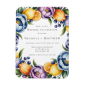 Mediterranean Citrus Bouquet Wedding Magnet (Vertikal)