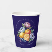 Mediterranean Citrus Bouquet Wedding Pappbecher (Vorderseite)
