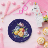 Mediterranean Citrus Bouquet Wedding Pappteller (Party)