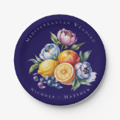 Mediterranean Citrus Bouquet Wedding Pappteller (Vorderseite)