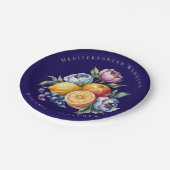 Mediterranean Citrus Bouquet Wedding Pappteller (Schrägansicht)