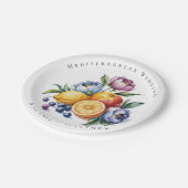 Mediterranean Citrus Bouquet Wedding Pappteller (Schrägansicht)