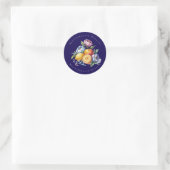 Mediterranean Citrus Bouquet Wedding Runder Aufkleber (Tasche)