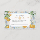 Mediterranean Citrus Diaper Raffle Begleitkarte (Vorderseite)