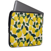 Mediterranean Citrus Fruit Pattern Yellow Lemons Laptopschutzhülle (Vorne Rechts)