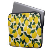 Mediterranean Citrus Fruit Pattern Yellow Lemons Laptopschutzhülle (Vorderseite Links)