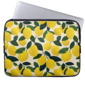 Mediterranean Citrus Fruit Pattern Yellow Lemons Laptopschutzhülle (Vorderseite)