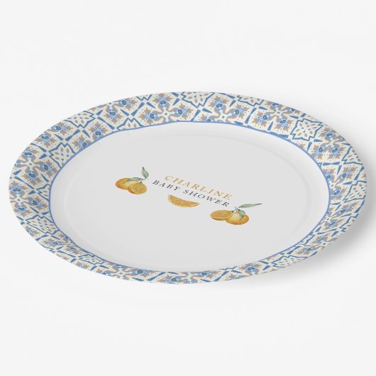 Mediterranean Citrus Pappteller (Schrägansicht)