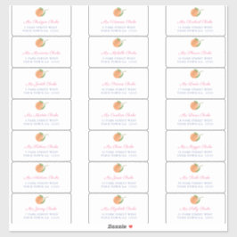 Mediterranean Citrus Pink Guest Envelope Adresse Aufkleber