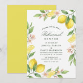 Mediterranean Citrus Wreath Rehearsal Dinner Einladung (Vorne/Hinten)