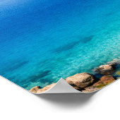 Mediterranean Coast Ocean Bay Poster (Ecke)