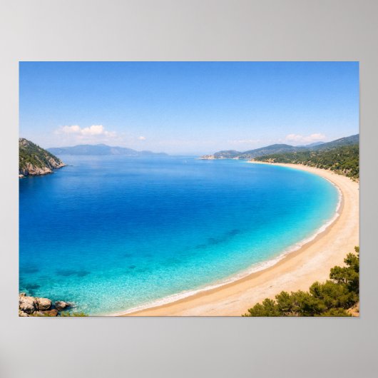 Mediterranean Coast Ocean Bay Poster (Vorne)