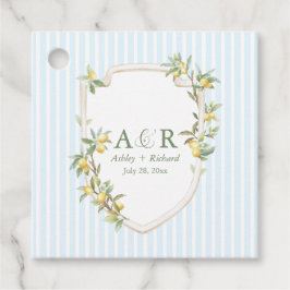Mediterranean Coastal Lemon Wedding Favor Tags Geschenkanhänger