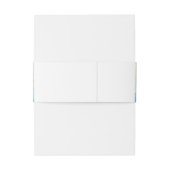 Mediterranean Coastal Monogram Wedding Einladungsbanderole (Rückseitenbeispiel)