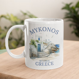 Mediterranean Dream: Mykonos in Art Kaffeetasse