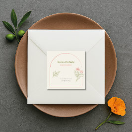 Mediterranean & Elegant Quadratischer Aufkleber