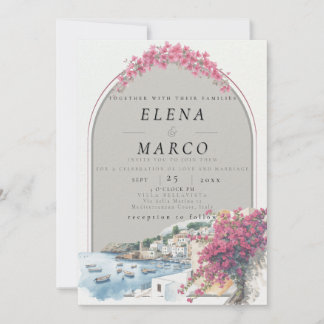 Mediterranean / European Destination Wedding Einladung