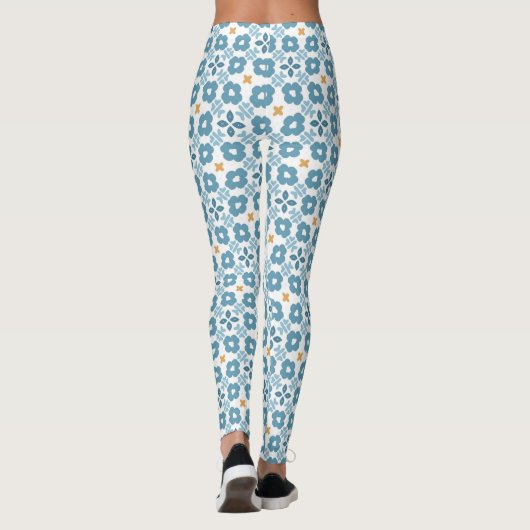 Mediterranean Floral Tile Leggings (Rückseite)