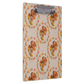 Mediterranean floral wreath pattern warm orange fl klemmbrett (Rechts)