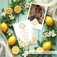 Mediterranean Flowers and Lemons Wedding Photo