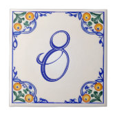 Mediterranean House Number – Arancia Fliese (Vorderseite)