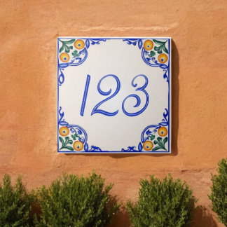 Mediterranean House Number – Arancia Fliese