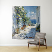 Mediterranean Impressionism with Lemons Wandteppich (Beispiel)