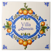 Mediterranean Italian House Sign – Villa Arancia Fliese (Vorderseite)