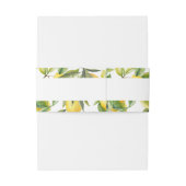 Mediterranean Italy Greece Lemon Vibrant Wedding Einladungsbanderole (Rückseitenbeispiel)